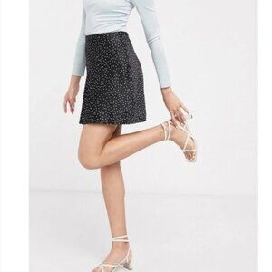 &other stories Black Polka Dot Mini Skirt Size 2